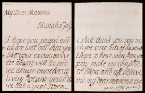 Letter from William Temple, Munich, to his mother Mary (Mee), Viscountess Palmerston, 11 July [1794]