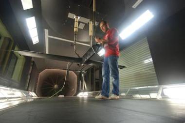 UAV in the R.J. Mitchell wind tunnel