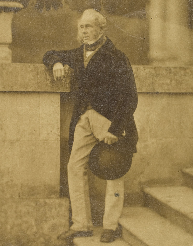 Lord Palmerston as an elder statesman, West Front, Broadlands: an albumen print probably from the 1850s [MS 62 Broadlands Archives BR22(i)/17]