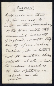 Memorandum from Sir G.C.Lewis, J.Campbell, Lord Argyll and Lord Granville, concerning the plans for a Suez canal, 23 January [1860] [MS 62 PP/GC/LE/124]