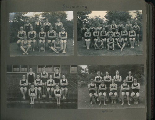 Swimming teams, 1933-6 [MS1/7/291/22/2]