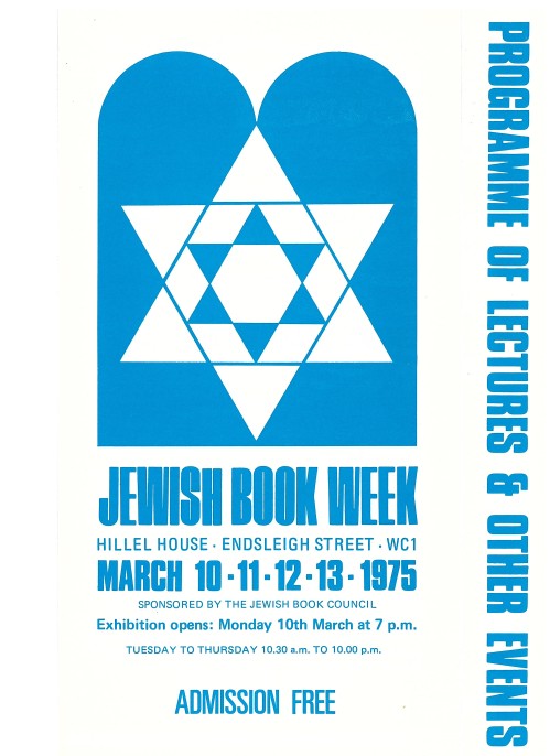 Jewish Book Week leaflet, 1975 [MS 385 A4040 3/2]