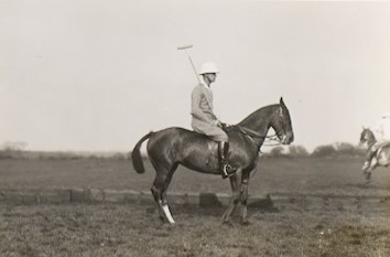Lord Louis Mountbatten on a polo pony, New Barnet, 1923 [MB1/L2/92]