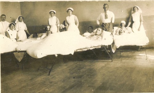 Wounded being treated at the University War Hospital [MS101/8 A4303/1/35]