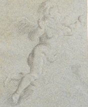 Sketch by Cleyn of winged putti [MS292 f.5r]