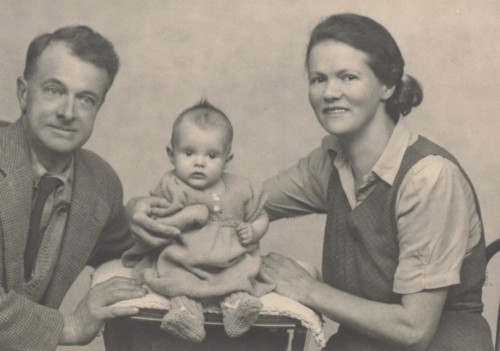 Lane with wife and baby