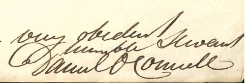 Signature of Daniel O'Connell, 1815 [MS64/17/2]