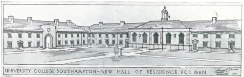 Pages on New Hall from Booklet for University College, Southampton halls of residence, c.1930 [MS 224 A908/5, pp. 12-13]