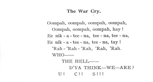 “Southampton War Cry” from the Wessex Student Song Book [MS 224 A917/10]