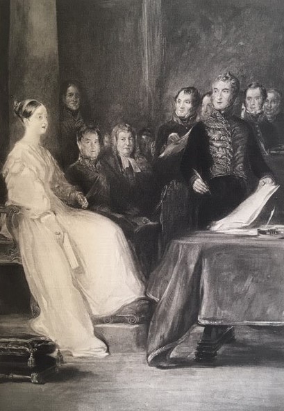 The Queen’s First Council [Queen Victoria by Richard R. Holmes, F.S.A, , Rare Books Quarto DA 554 1897]